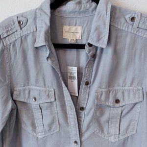 Soft Gray Utility Shirt